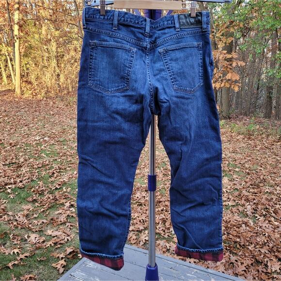 Eddie Bauer Straight Fit Flannel Lined Jeans size 38 - Picture 7 of 16